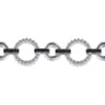Link Chain Bracelet 925 Sterling Silver Black Spinel Bujukan