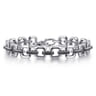 Link Chain Bracelet 925 Sterling Silver Black Spinel