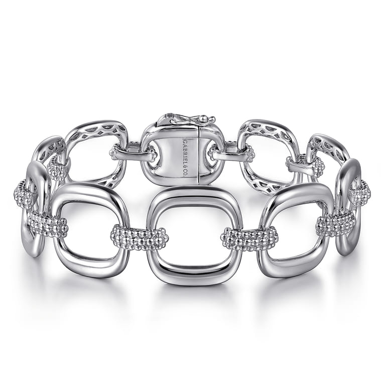Link Chain Bracelet 925 Sterling Silver Bujukan - Shot 1