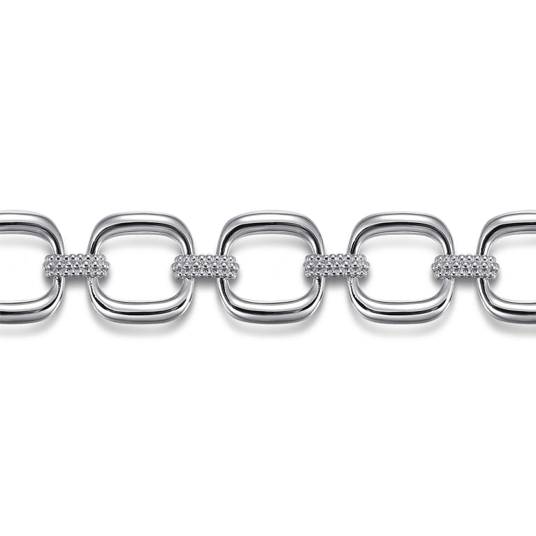Link Chain Bracelet 925 Sterling Silver Bujukan - Shot 2