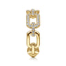 Link Chain Ring 14K Yellow Gold Diamond 0.35ct - 0.35 ct