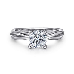 Lisa - 14K White Gold Round Engagement Ring