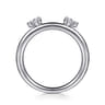 Enhancer Wedding Ring in 14k White Gold with Round Natural Diamond at Gabriel & Co.