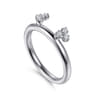 Enhancer Wedding Ring in 14k White Gold with Round Natural Diamond at Gabriel & Co.
