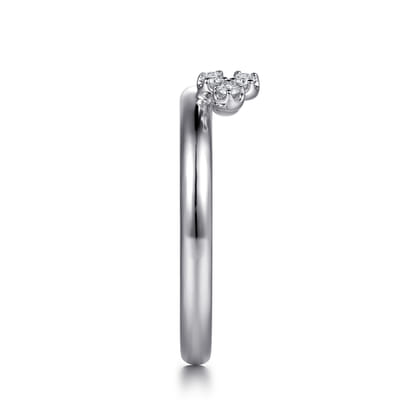 Lizzie - 14K White Gold Butter Cup Setting Cluster Diamond Enhancer