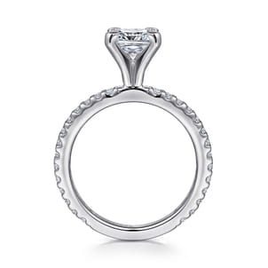 Logan - 14K White Gold Princess Cut Diamond Engagement Ring