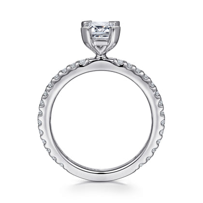 Logan - Platinum Emerald Cut Diamond Engagement Ring