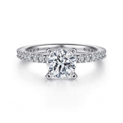 Logan - Platinum Round Diamond Engagement Ring