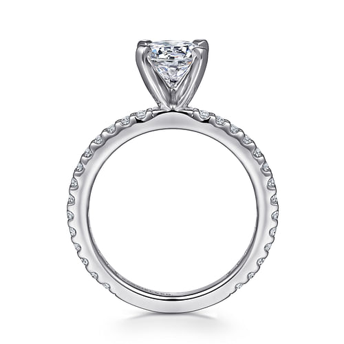 Logan - Platinum Round Diamond Engagement Ring - 0.36 ct - Shot 2