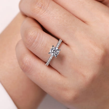 Logan - Platinum Round Diamond Engagement Ring