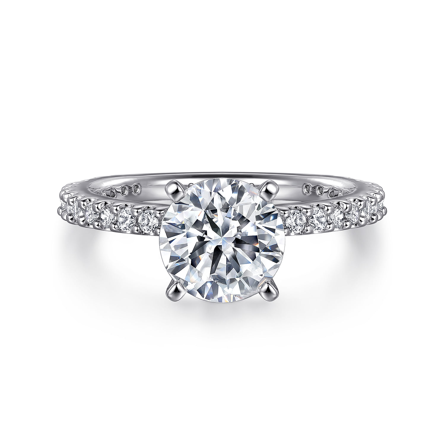 Logan - Platinum Round Diamond Engagement Ring