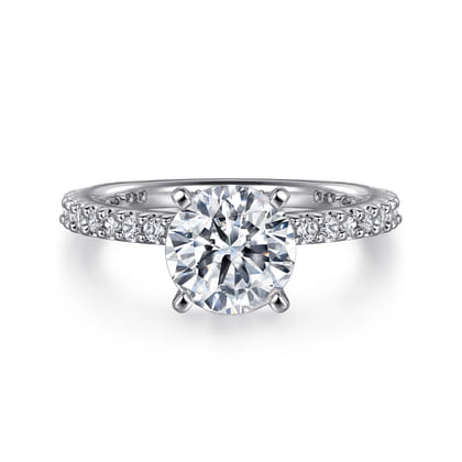Logan - Platinum Round Diamond Engagement Ring