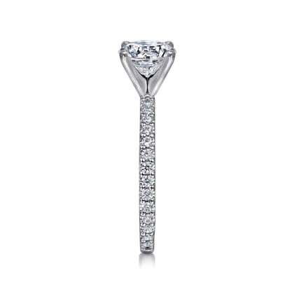 Logan - Platinum Round Diamond Engagement Ring