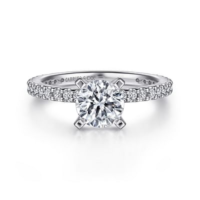 Logan - Round Diamond Engagement Ring in Platinum