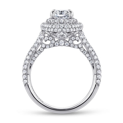 Lolita - 18K White Gold Oval Diamond Engagement Ring - 1.16 ct - Shot 2
