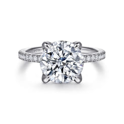 Lorenzo - 14K White Gold Round Diamond Engagement Ring