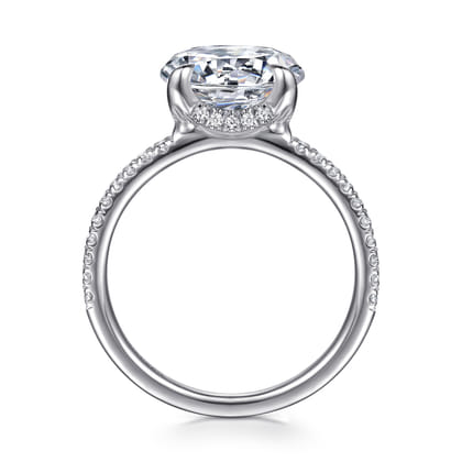 Lorenzo - 14K White Gold Round Diamond Engagement Ring