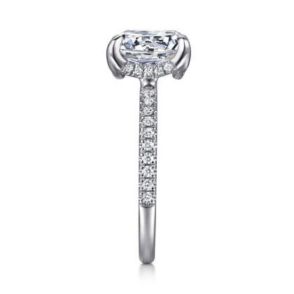 Lorenzo - 14K White Gold Round Diamond Engagement Ring