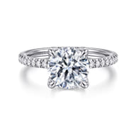 Lorenzo - 14K White Gold Round Diamond Engagement Ring