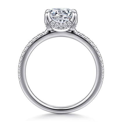 Lorenzo - 14K White Gold Round Diamond Engagement Ring