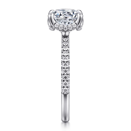 Lorenzo - 14K White Gold Round Diamond Engagement Ring