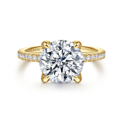 Lorenzo - 14K Yellow Gold Round Diamond Engagement Ring