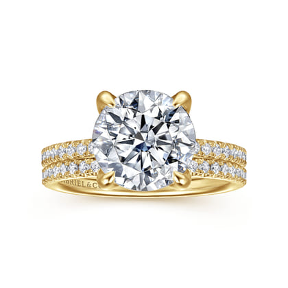 Lorenzo - 14K Yellow Gold Round Diamond Engagement Ring