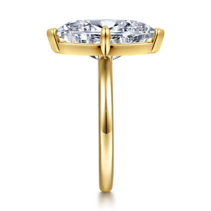 Lou - 14K Yellow Gold Marquise Shape Solitaire Diamond Engagement Ring