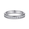 Straight Wedding Ring in 14k White Gold with Round Natural Diamond at Gabriel & Co.