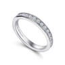 Straight Wedding Ring in 14k White Gold with Round Natural Diamond at Gabriel & Co.