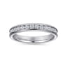 Straight Wedding Ring in 14k White Gold with Round Natural Diamond at Gabriel & Co.