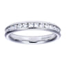 Straight Wedding Ring in 14k White Gold with Round Natural Diamond at Gabriel & Co.