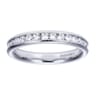 Straight Wedding Ring in Platinum with Round Natural Diamond at Gabriel & Co.