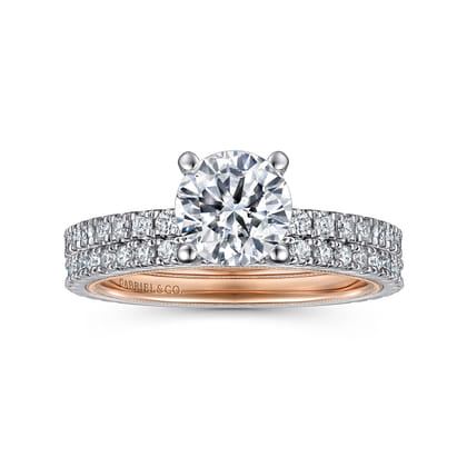 Love - 14K White-Rose Gold Diamond Engagement Ring