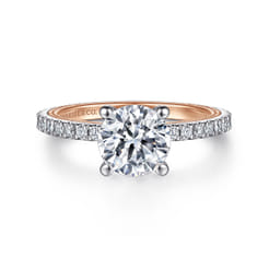 Love - 14K White-Rose Gold Diamond Engagement Ring