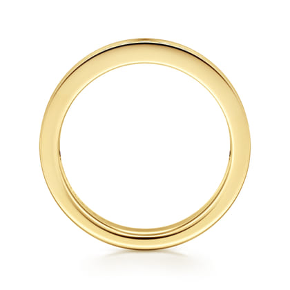 Lover - 14K Yellow Gold Channel Set Princess Diamond Anniversary Band