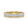 Straight Wedding Ring in 14k Yellow Gold with Princess Cut Natural Diamond at Gabriel & Co.