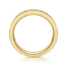 Straight Wedding Ring in 14k Yellow Gold with Princess Cut Natural Diamond at Gabriel & Co.