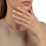 Straight Wedding Ring in 14k Yellow Gold with Princess Cut Natural Diamond at Gabriel & Co.