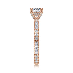 Luca - 14K Rose Gold Round Diamond Engagement Ring