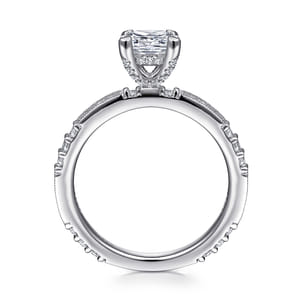 Luca - 14K White Gold Princess Cut Diamond Engagement Ring