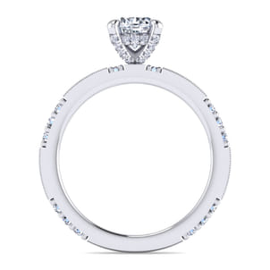 Luca - 14K White Gold Round Diamond Engagement Ring