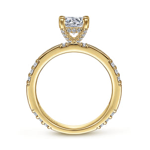 Luca - 14K Yellow Gold Round Diamond Engagement Ring