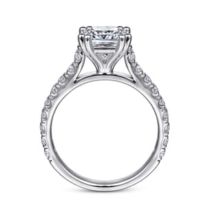 Luciole - 14K White Gold Cushion Cut Diamond Engagement Ring