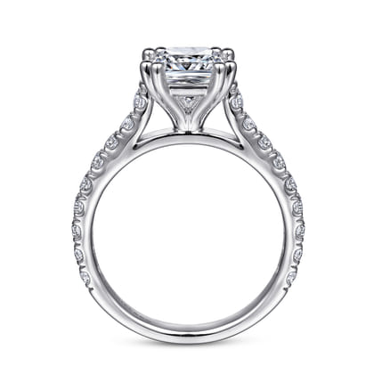 Luciole - 14K White Gold Cushion Cut Diamond Engagement Ring