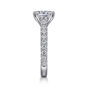 Luciole - 14K White Gold Cushion Cut Diamond Engagement Ring