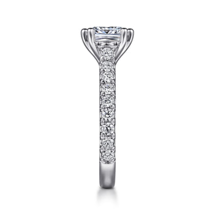 Luciole - 14K White Gold Cushion Cut Diamond Engagement Ring