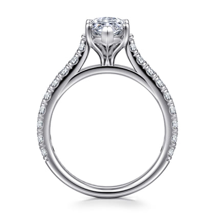 Luciole - 14K White Gold Marquise Shape Diamond Engagement Ring