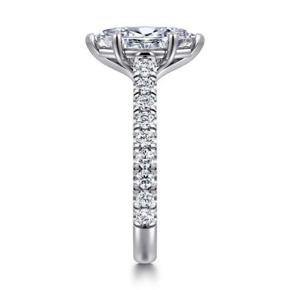 Luciole - 14K White Gold Marquise Shape Diamond Engagement Ring