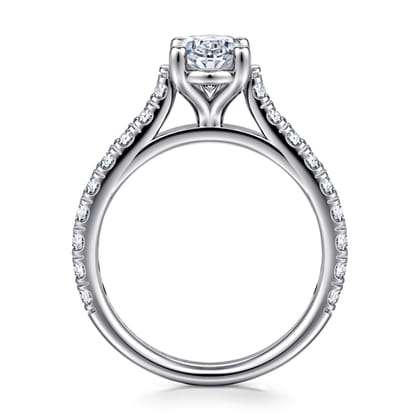 Luciole - 14K White Gold Oval Diamond Engagement Ring